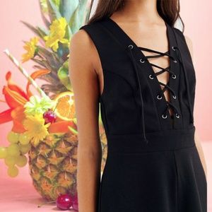 Lace Up Romper